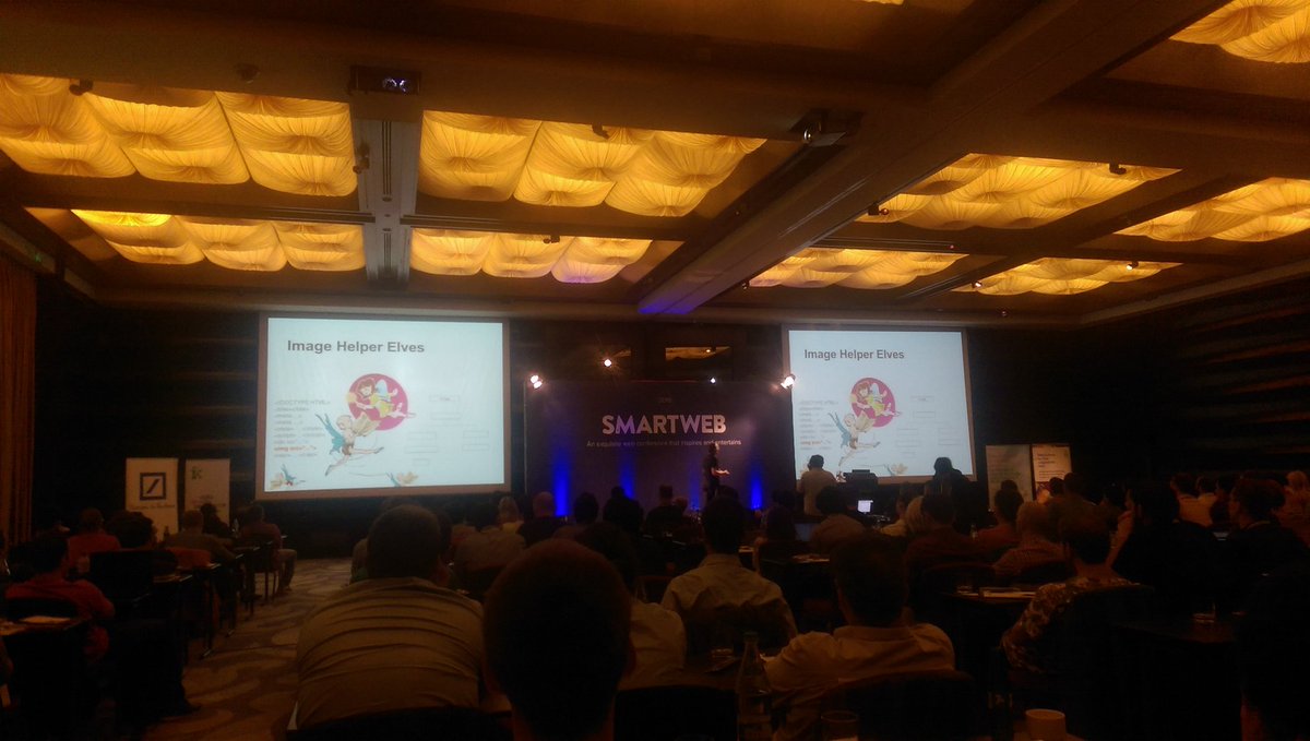 AdrianBSandu's tweet photo. @brucel is killing us! Great speaker, pure epicness! Cheers xD @SmartWebConf #smartwebconf https://t.co/UQXXuObXjs