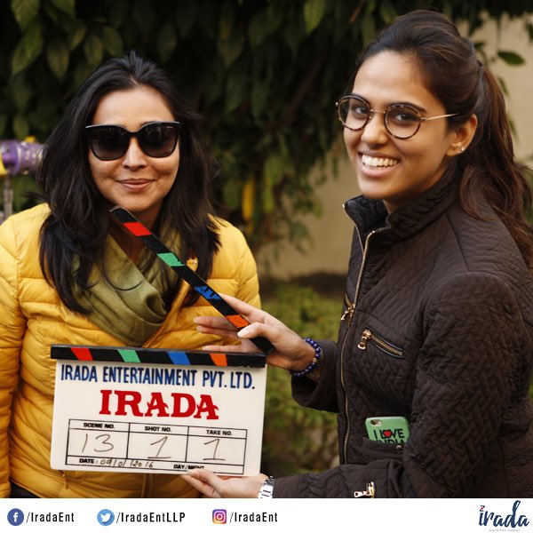 IradaEntLLP's tweet photo. Who says directors are always behind the camera? #AparnaaSingh proves it otherwise! https://t.co/Dh2qHue4QK
