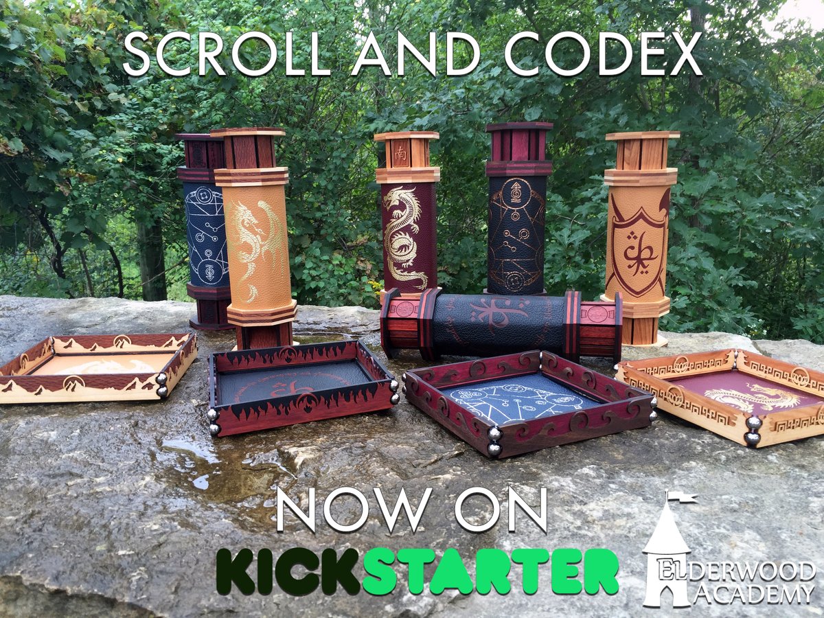 ElderwoodBoxes's tweet photo. The wait is over! You can now preorder your Scroll and Codex on Kickstarter. https://t.co/AAQkHttcIk https://t.co/Z5DX3Xqf29