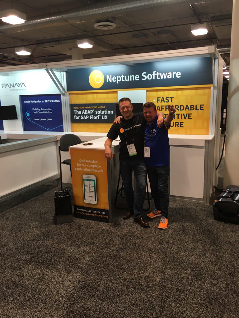 @NeptSoft dudes awake and at the booth. Come see us at #SAPTechEd #SAPtd