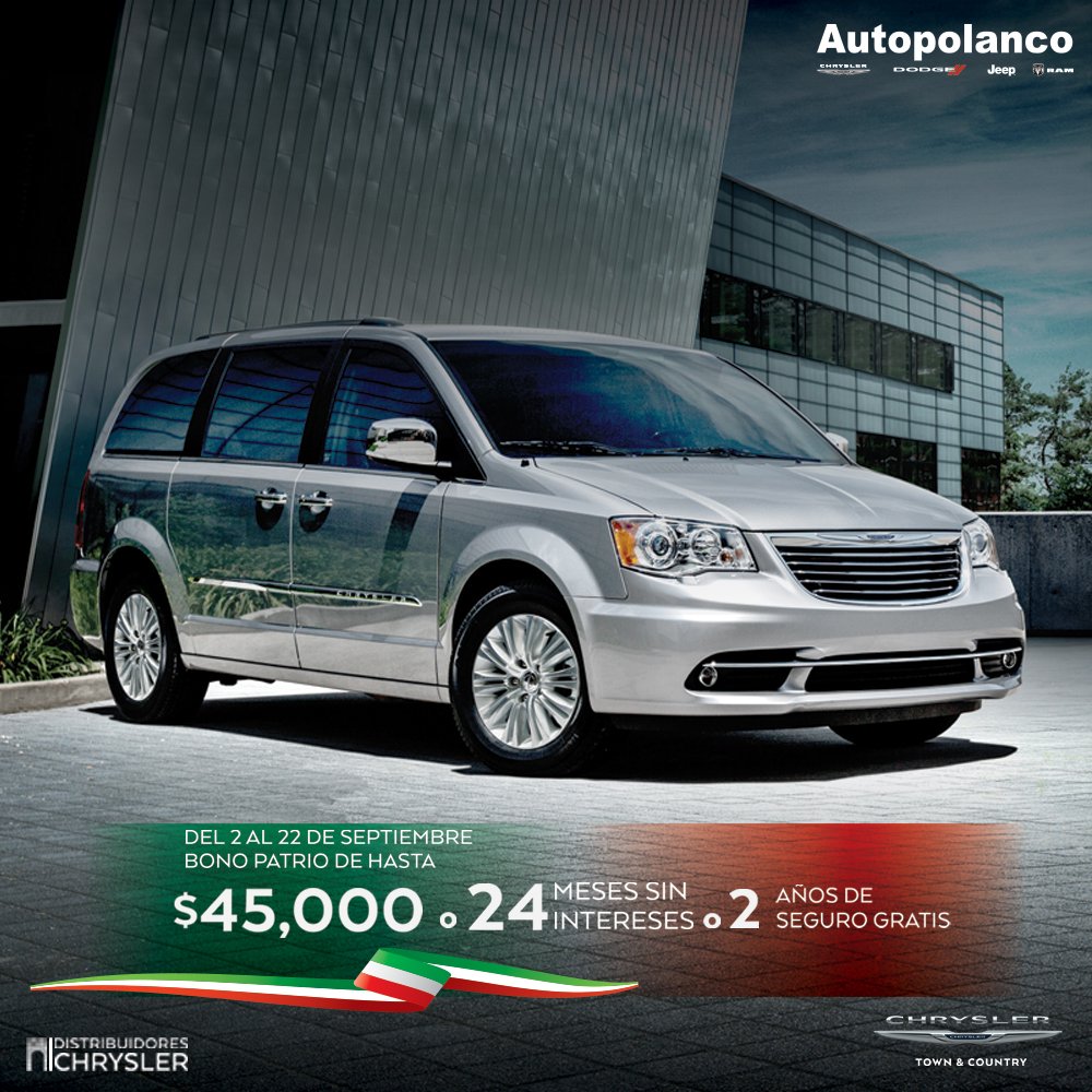 ¡Celebra tu independencia con una Town &amp; Country para ti y tu familia! 
Agenda una prueba de manejo: bit.ly/2bVAqcF  
#FelizMartes