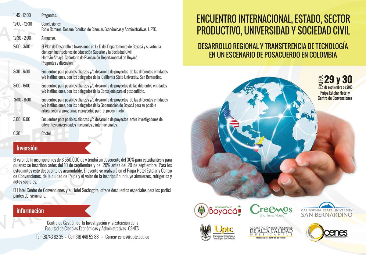 CenesUptc's tweet photo. Un espacio para nuevos proyectos productivos para el Departamento y el País en convenio con la Universidad de California San Bernardino. https://t.co/OzTUyFuykr