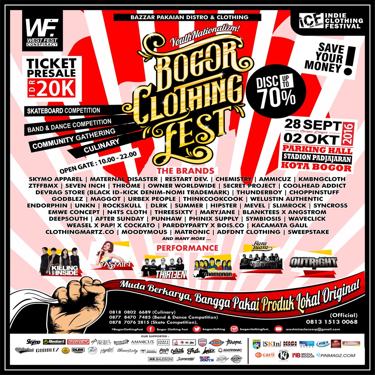 BOGORINDIECLOTH's tweet photo. #bogorclothingfest #raincitypride 8 hari lg.@infoeighters @info_17 @Univ_Pakuan @tweetIPB @uikabogor @stie_kesatuan @kepatiZONE @BSI_Bogor https://t.co/NXrLs0nzmh