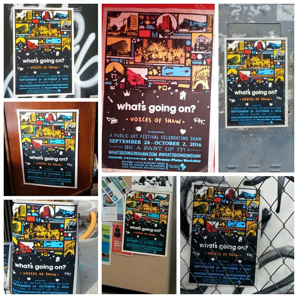 PPW_dc's tweet photo. Our #WhatsGoingOnSHAW posters have hit the streets! Printed in house by rez artist @VictoryDanceDC! @OPinDC #AcreativeDC https://t.co/npa00F2qIT