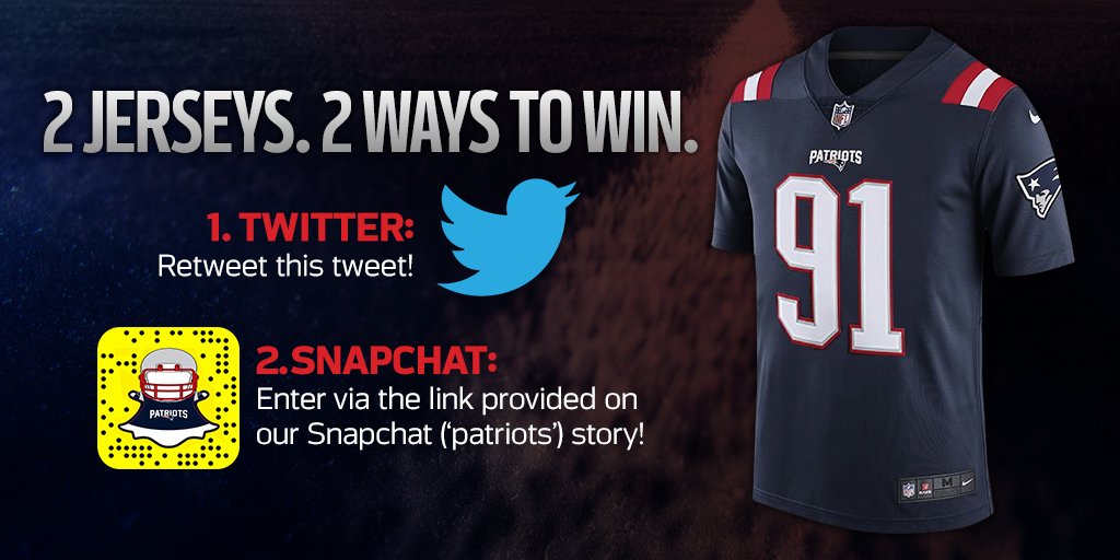 Patriots's tweet image. This week on #TNF: #Patriots #ColorRush! RT to enter to win a @j_collins91 jersey! 

Rules: bit.ly/2cZiYnw