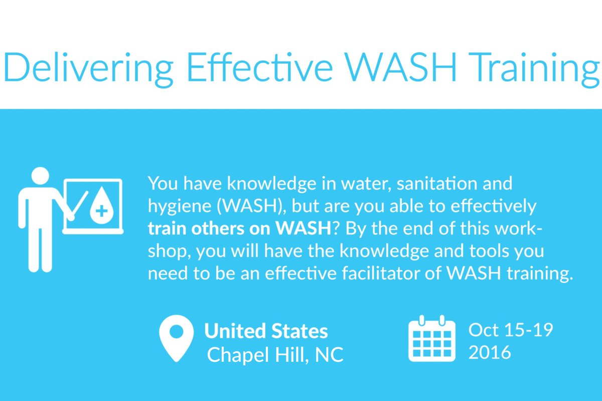 cawst's tweet image. Learn to train others in #WASH effectively: Workshop in NC, USA Oct 15-19 #IntlDevelopment ow.ly/NByd304hRzI