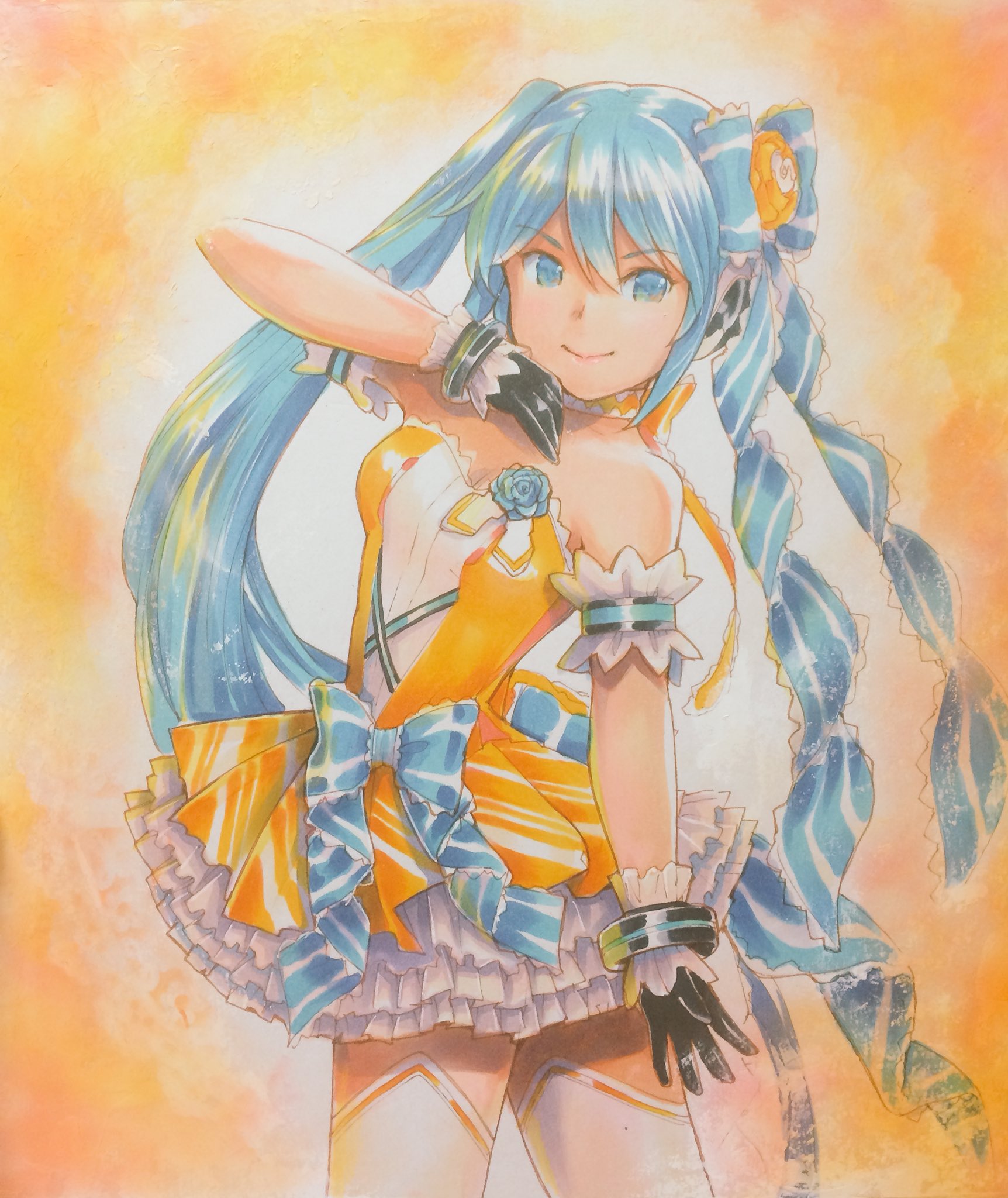 Mayoriyo まよりよ On Twitter 初音ミクさん オレンジブロッサム イラスト完成 ー ｷﾘｯ