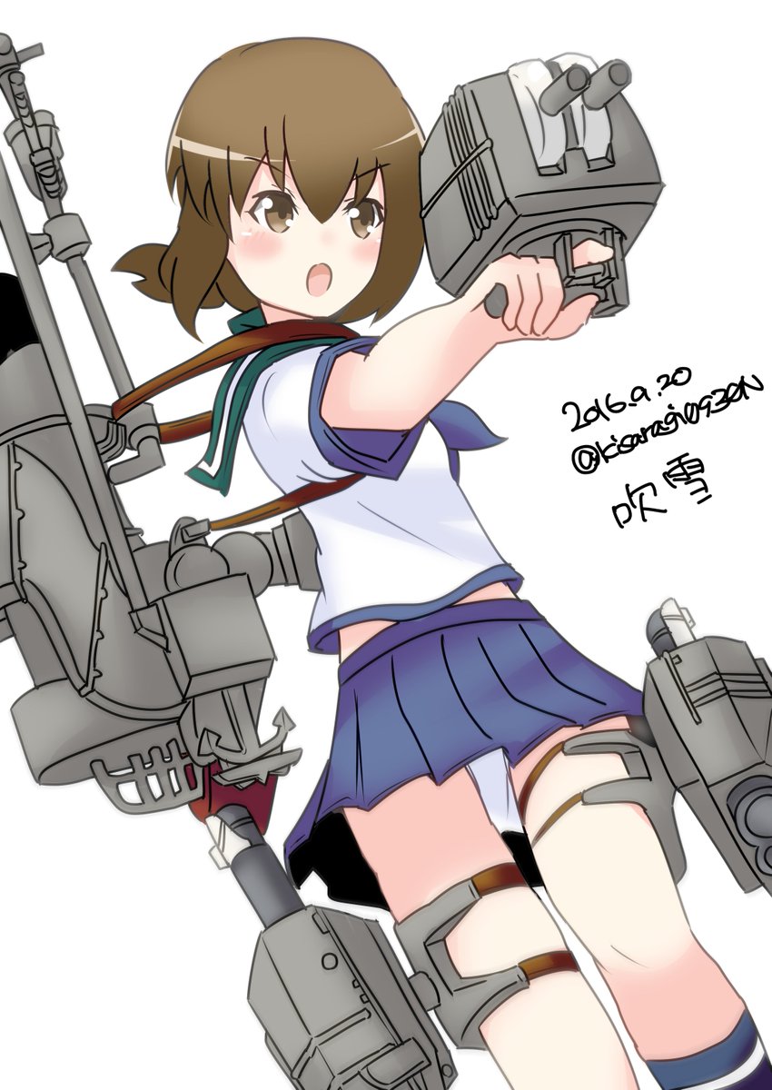 kisaragi0930N's tweet photo. 艦これの吹雪ちゃん描けましたー！ https://t.co/Mjm7yQtYmM