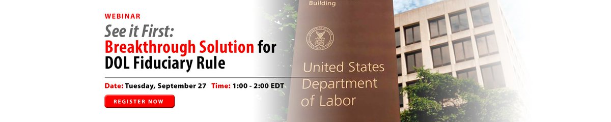 ComplianceSW's tweet image. Register for the 9/27 #Webinar: Breakthrough Solution for #DOL #FiduciaryRule. #compliance hubs.ly/H04qv-x0