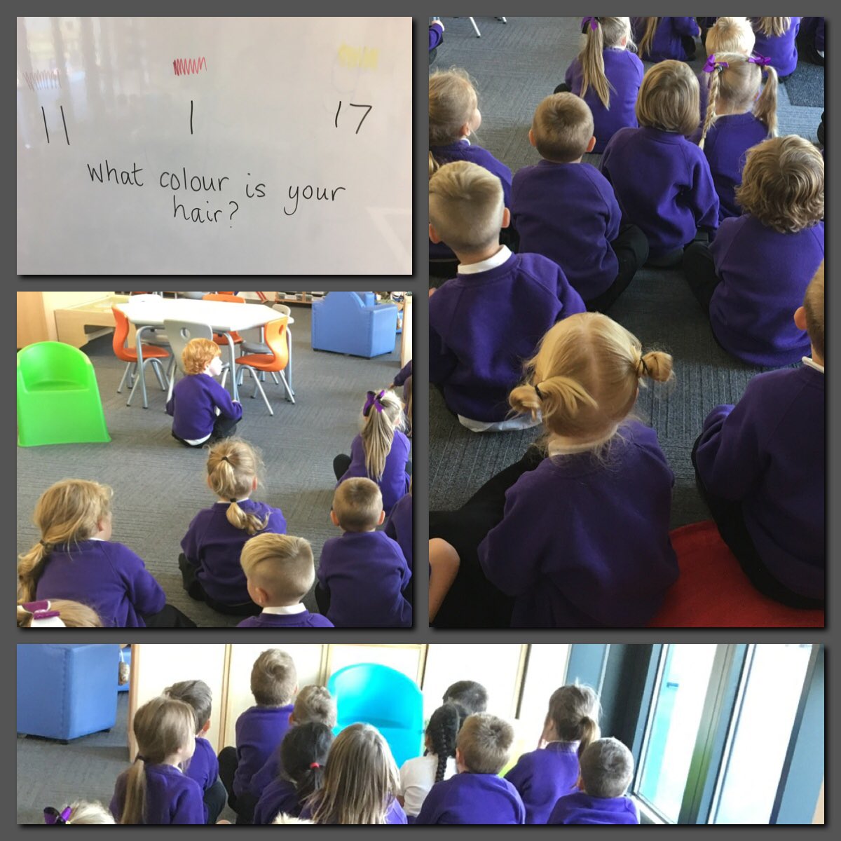 YBB_Y1's tweet image. Data- categorising their hair colour and finding the totals. 👦🏽👧🏼👧🏾 #handlingdata #numeracy #allaboutme