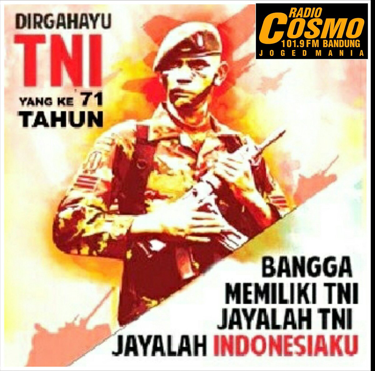Kami Seluruh Crew <a href="/radiocosmo/">Cosmo Radio Visual</a> mengucapkan Dirgahayu TNI ke 71 ...