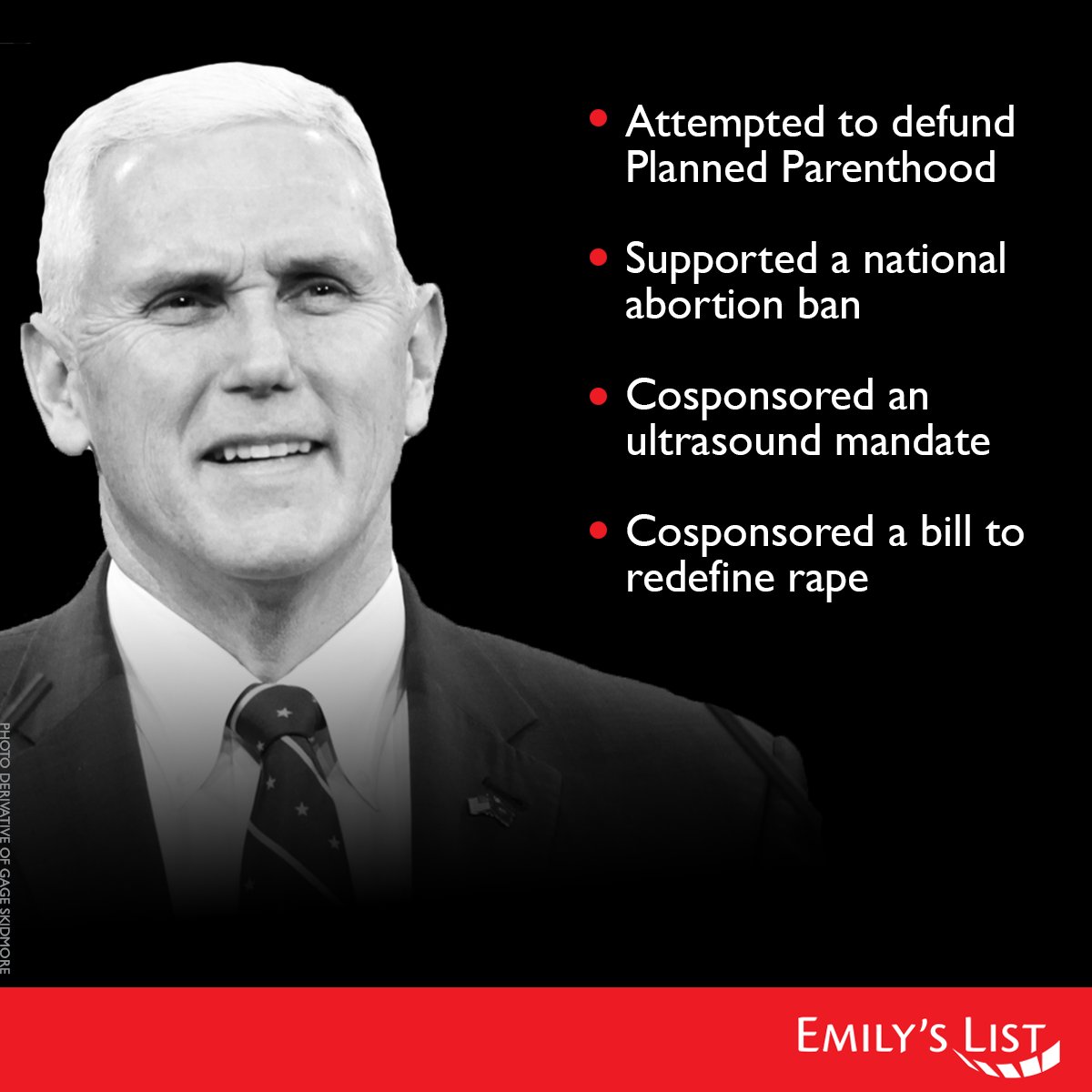 emilyslist's tweet image. This is Mike Pence&apos;s extreme record on women&apos;s health care and #reprorights. huff.to/2adBeXO #VPDebate