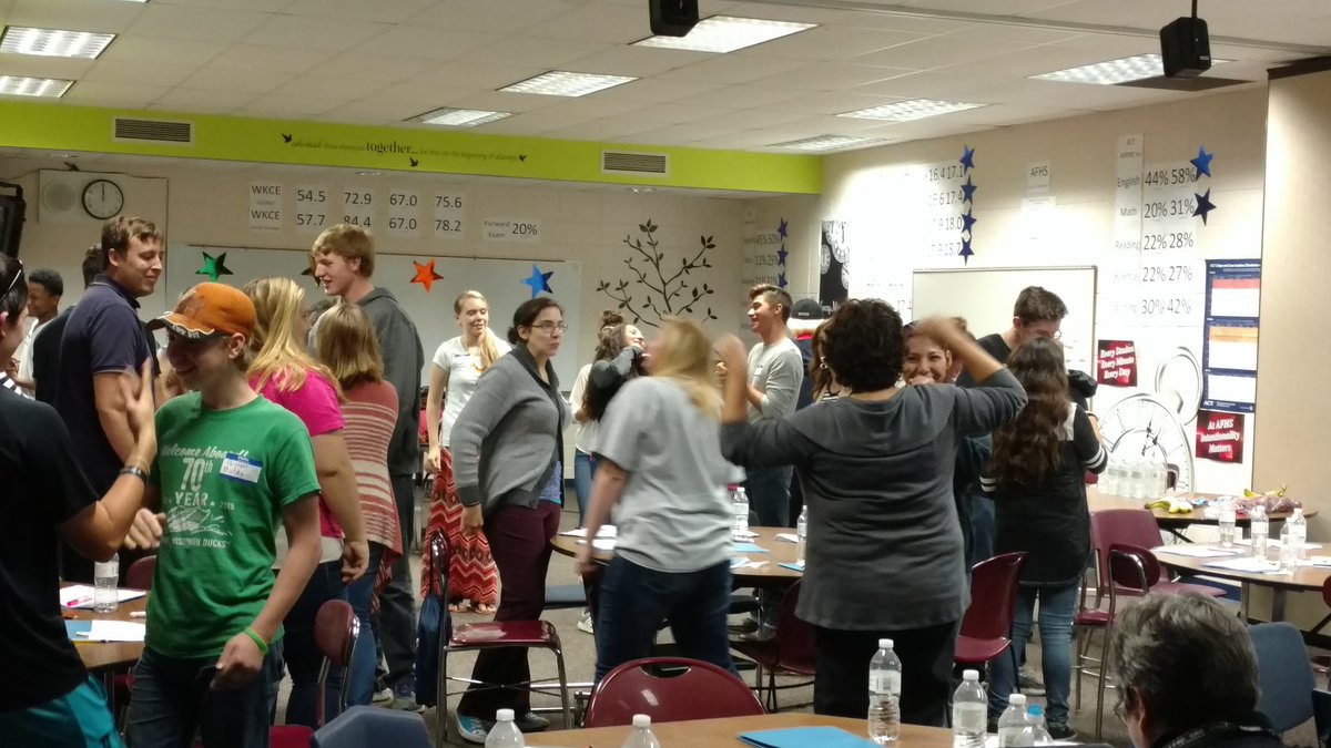 kotlowski_t's tweet photo. Safe School Ambassador training today. Staff and students developing leadership skills to make our school great! #AFHSGreenDevilPride https://t.co/EBJv3WgIei