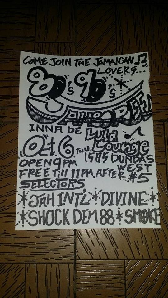 Stringing up the sound and playing strictly vinyl, classic reggae <a href="/lulalounge/">Lula Lounge</a> 
<a href="/torontoreggae/">Toronto Reggae</a> <a href="/DJChocolauren/">DJChocolauren</a> <a href="/RootsReggaeHub/">Roots Reggae Hub</a> <a href="/spexontoronto/">Spexon Toronto</a>