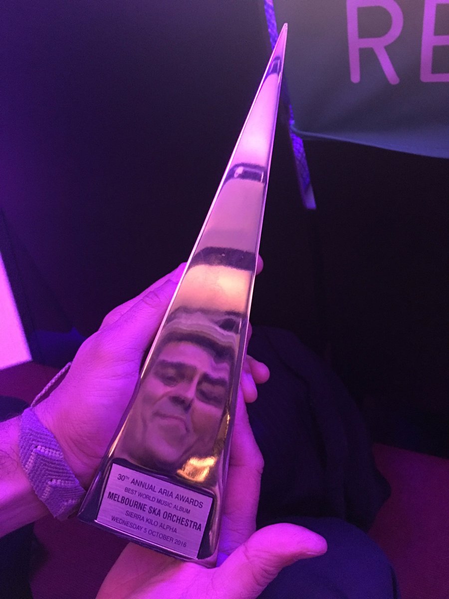 WHOO HOO! Congratulations #MSO for taking out the Best World Music Album at the #ARIAs for Sierra-Kilo-Alpha! Let's party!! #Ska #SKArias