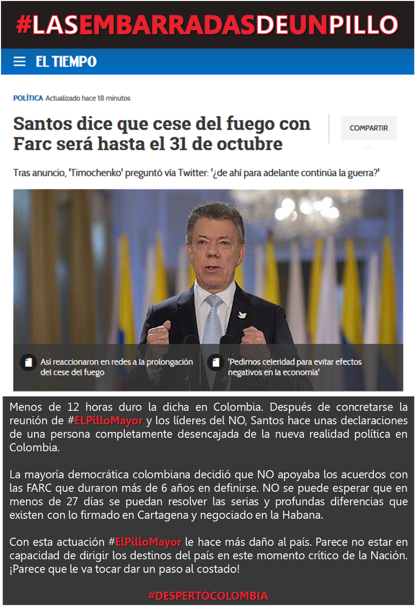 SerPilloPagaCO's tweet photo. Increíble. @JuanManSantos NO está en capacidad de dirigir los destinos de la Nación en este momento crítico de nuestra historia. ¡RENUNCIE! https://t.co/Jf1PENlerk