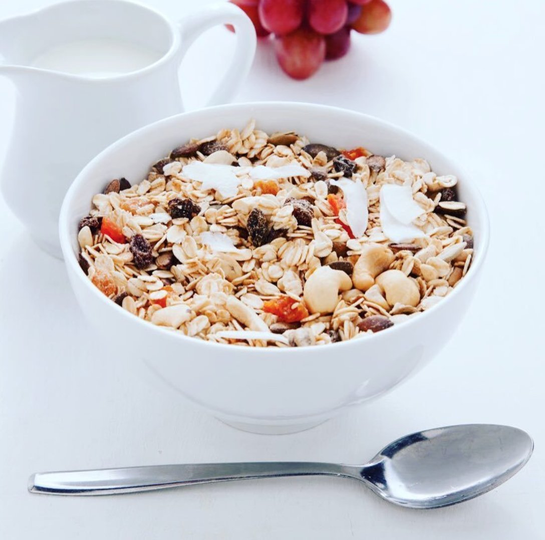 spiceandall's tweet photo. What better way to start the morning than with a delicious, healthy bowl of muesli? Ours are all additive- and sugar-free, too. 🌿#healthy https://t.co/jQXcB3pKYL
