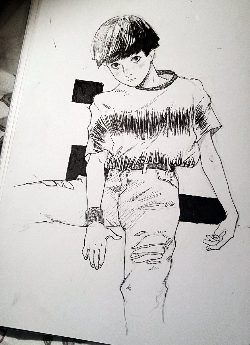 Im not gona pretend ill have time to do all of #inktober2016 but i wanted to try and draw a mob in uglycute fashion for today~ 