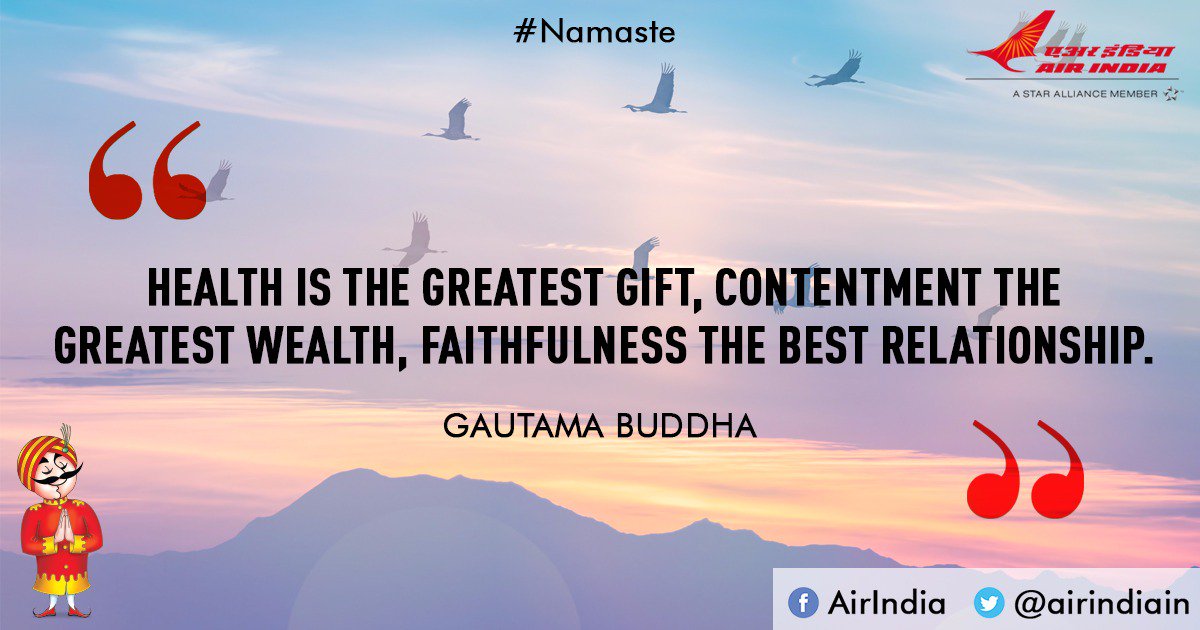airindia's tweet photo. #Namaste #MondayMotivation #GautamaBuddha #FlyAI https://t.co/frjughPQQQ