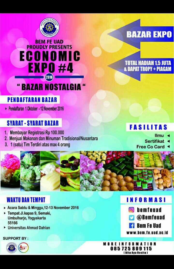 Yuk ikutan bazar. Bazar expo "bazar nostalgia" smbil bernostalgia, dapet ilmu, sertifikat dan hadiah hadiahnya 👆👇