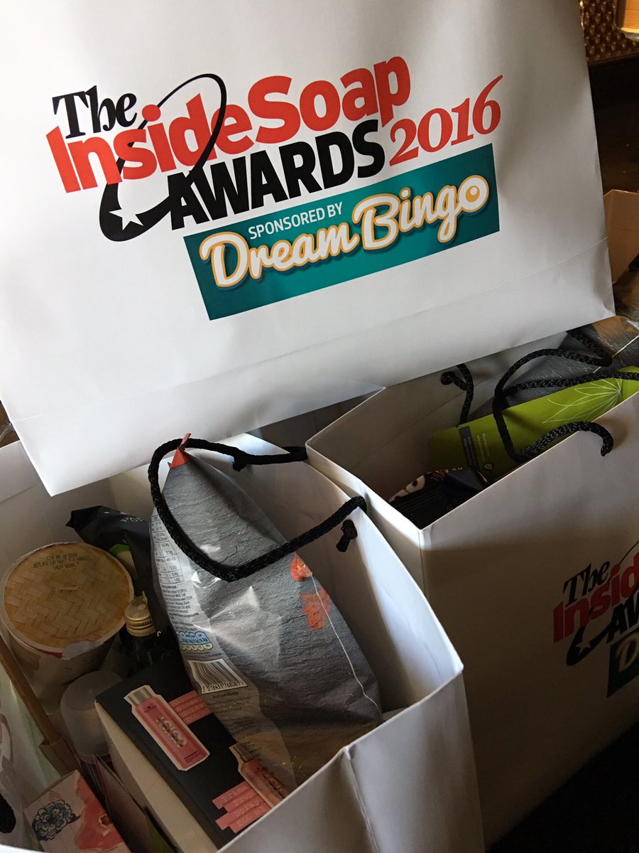 DreamBingo's tweet photo. We are busy packing the goodie bags for tonight! #nearlythere #insidesoapawards https://t.co/u4Y5eU6AMX