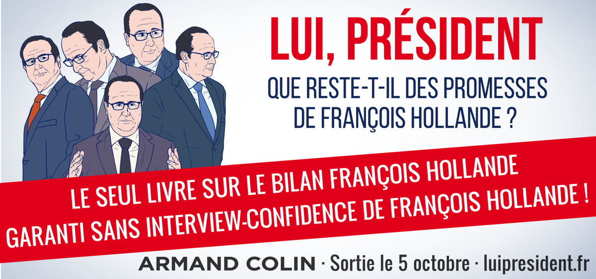 Lui_President's tweet photo. Mercredi, @Lui_President devient un livre chez @ArmandColin https://t.co/wAsu8LUJOz