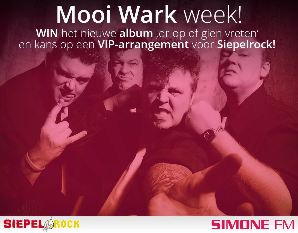 Deze week is het <a href="/mooiwark/">Mooi Wark</a> op Simone FM! #siepelrock