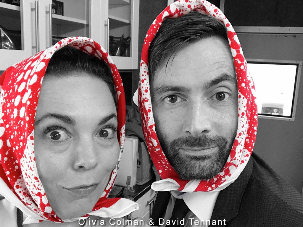 David Tennant and Olivia Colman supporting The Brain Tumour Charity