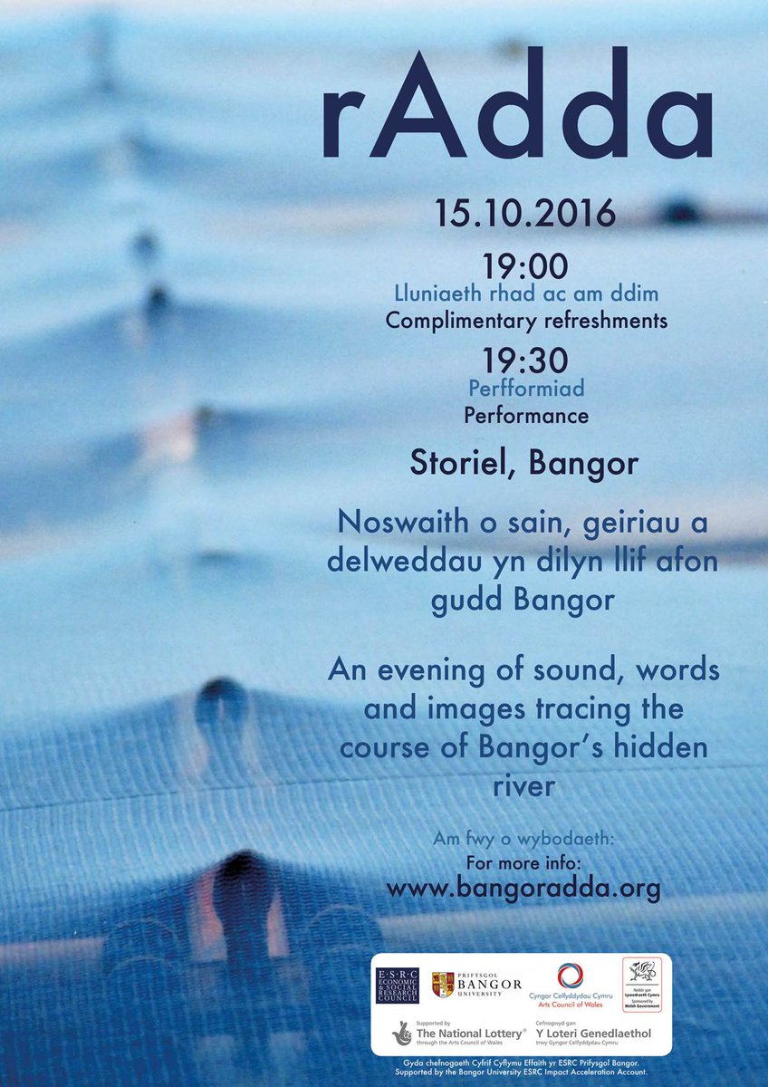 An Adda thing to do on a Saturday night in Bangor <a href="/zoeskoulding/">Zoë Skoulding</a> Alan Holmes &amp; Ben Stammers 15.10.16