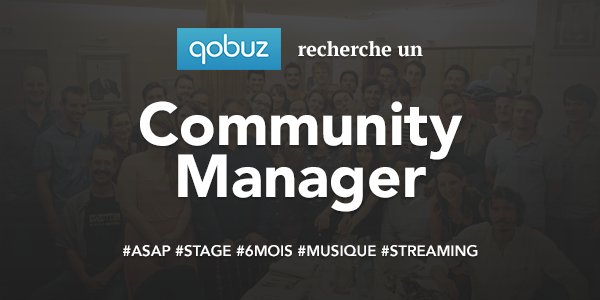 Qobuz recrute un #CM! Un #Stage pour un/e passionné/e de #Musique &amp; #Streaming—casque &amp; abonnement Qobuz fournis🤘 🎧  qob.uz/cm