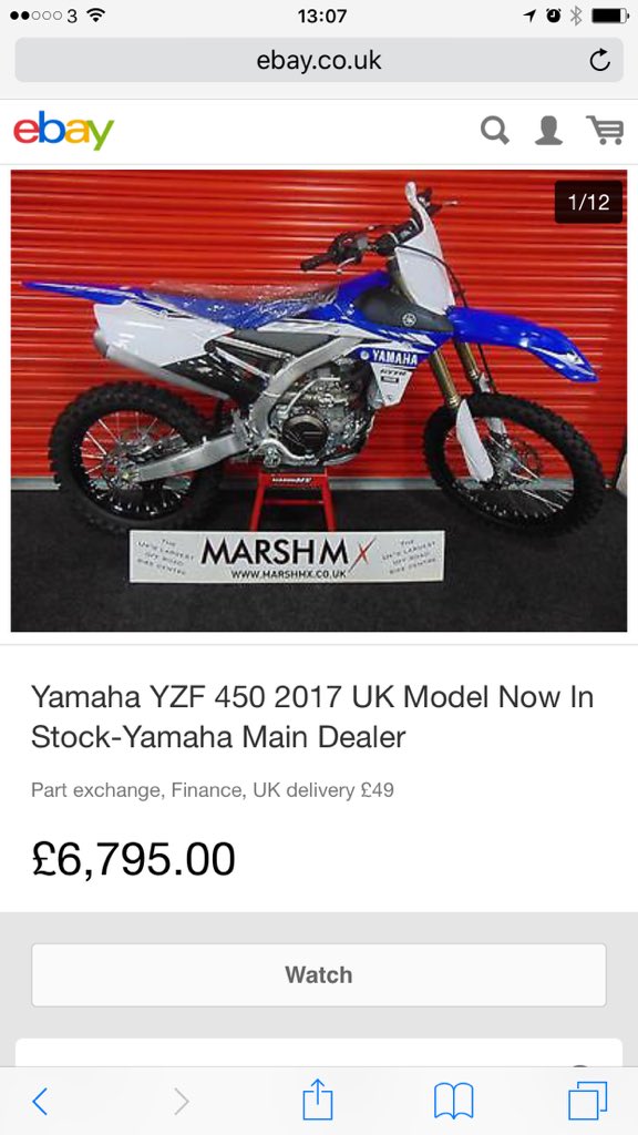 JamesDawsonn95's tweet image. Hopefully have the new weapon in a few weeks🙌🏼🙌🏼 #yamaha #yzf450 #moto #motolife #itsawayoflife