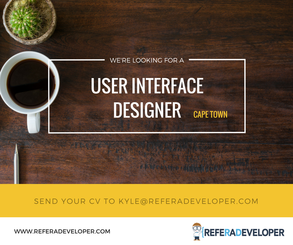 Referadeveloper's tweet image. Seeking a junior/mid-level UI Designer to start at an engineering and tech innovation company #UI #Design #CptJobs buff.ly/2dxBViQ