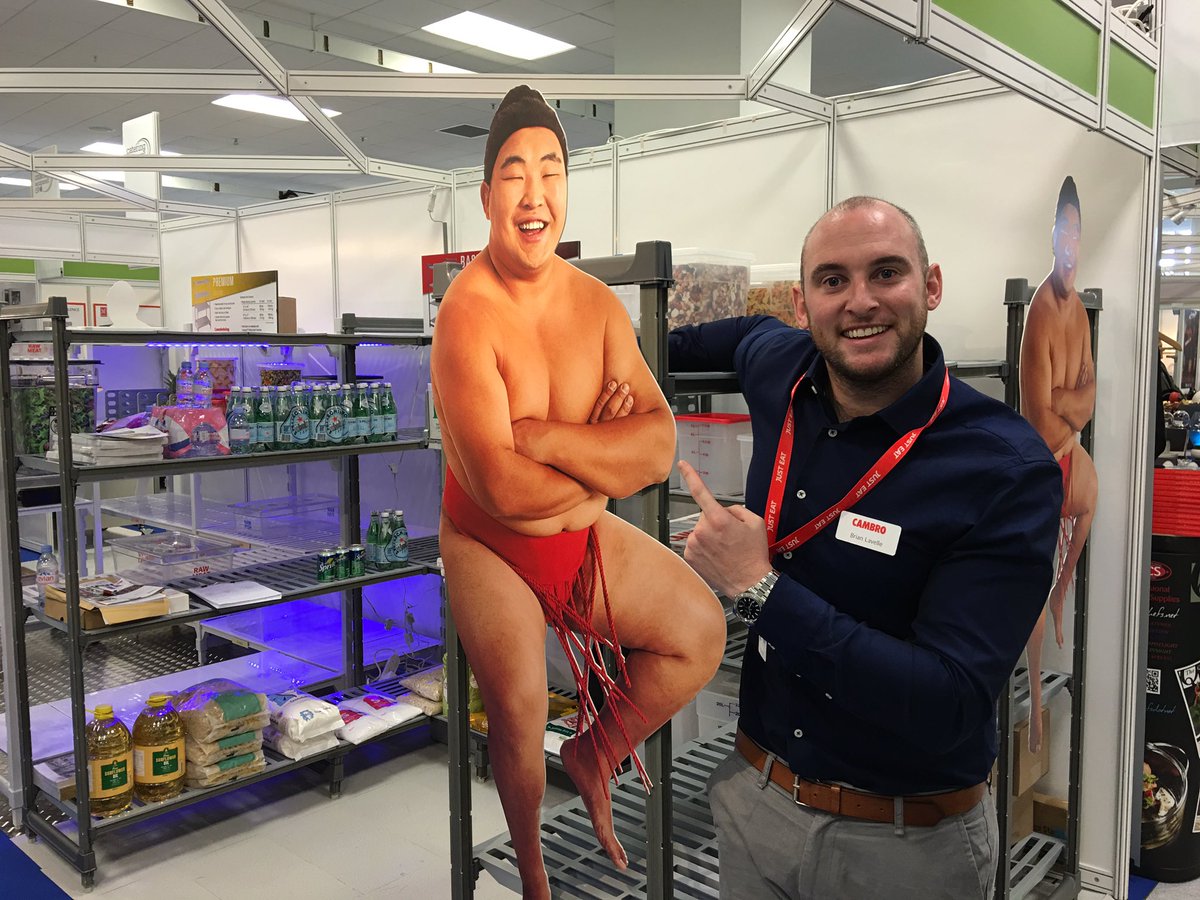 b_lavelle's tweet photo. I'm with @Cambro1 #camshelving sumo for the day so drop by stand #CE46 the @RestaurantShow for your own #selfie #foodservice #shelving 👍💪💪 https://t.co/tYsvxeueQm