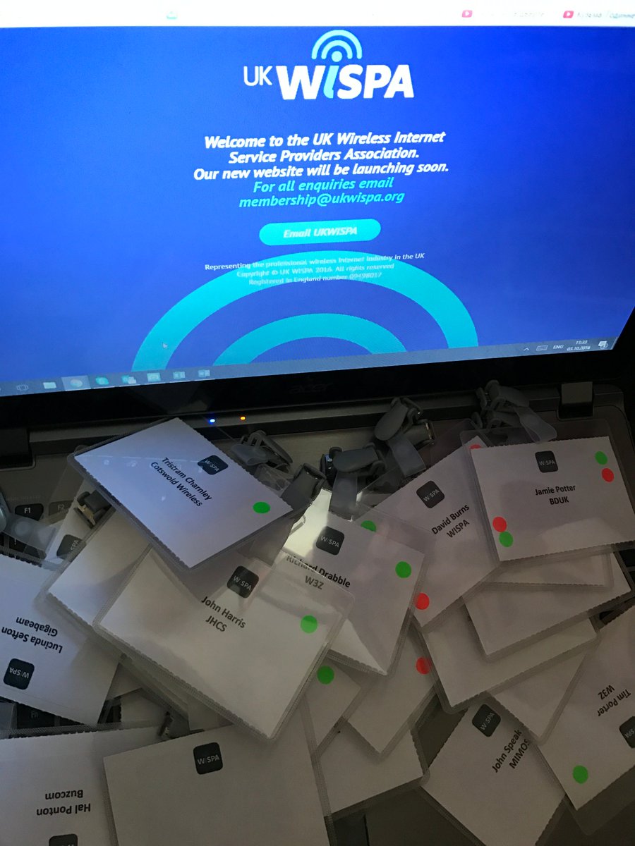 We are getting ready for the The second UK WISPA Member’s Meeting on 4th October 2016 <a href="/MSDistUK/">MS Dist</a> <a href="/halponton/">Hal Ponton</a> <a href="/CLANNET/">CLANNET Broadband</a> <a href="/beelinebb/">Beeline Broadband 🐝</a> @cotswireless