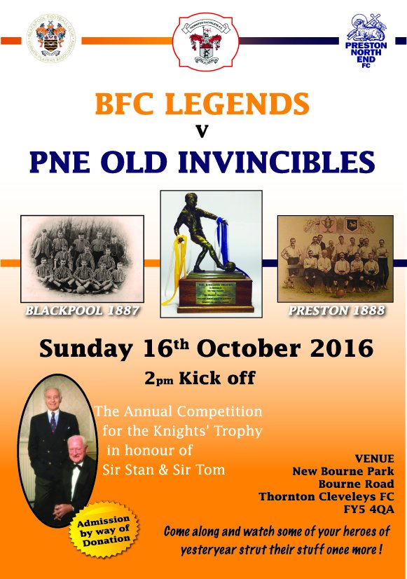 BFC_ExPlayers's tweet photo. Just a reminder re the BFC Legends vs PNE game, Sun 16th Oct at Thornton Cleveleys FC, 2pm kick off

Look forward to seeing you there !🙂 https://t.co/EJP40MQan1