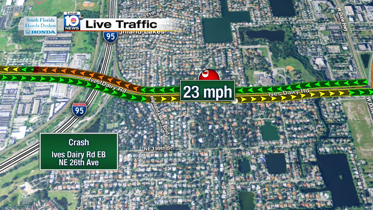 Crash on Ives Dairy Rd EB at NE 26th Ave #traffic https://t.co/MGxWai7cBI