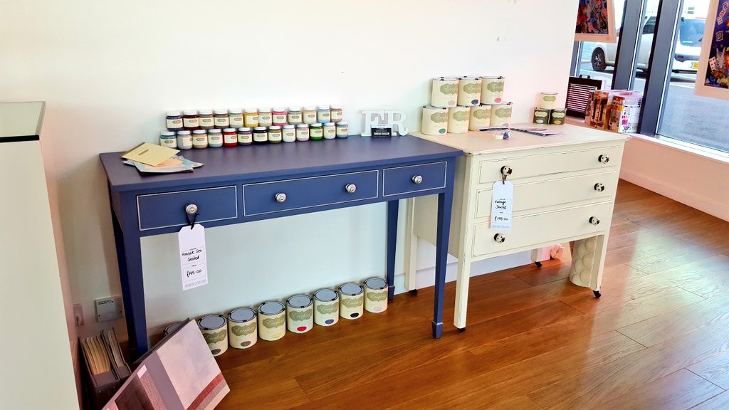 We've joined forces with #furniturerevolution who have dressed our showroom with fab bespoke pieces! Paint available for clever DIY-ers