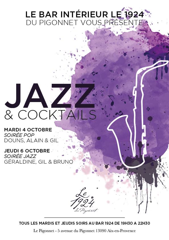 🎼 C'est le retour des soirées Jazz les mardis et jeudis soirs au bar intérieur du Pigonnet ! #aixmaville #aixenprovence #concert #jazz #live