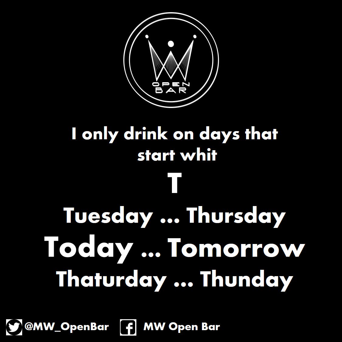 MW_OpenBar's tweet photo. #felizLunes esperando ya sea #viernes otra vez,en MW nos gusta la #fiesta ya tienes todo para la tuya? te podemos ayudar a la organización https://t.co/t0g4z0BITF