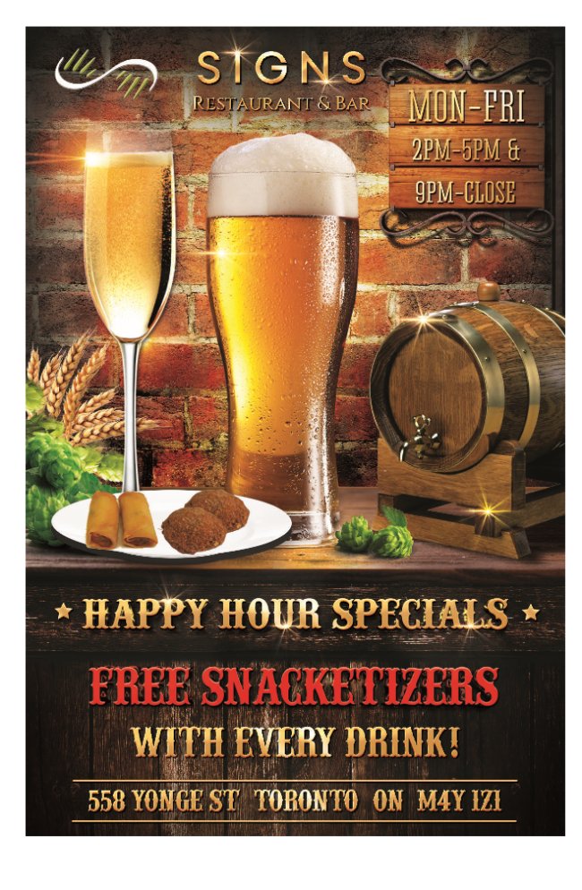 SignsRestaurant's tweet photo. #HappyHour just got happier! Join us 'till 1 am Thursdays through Saturdays! #cheers https://t.co/U3gEL0s7ku https://t.co/8uKmTxmf3t