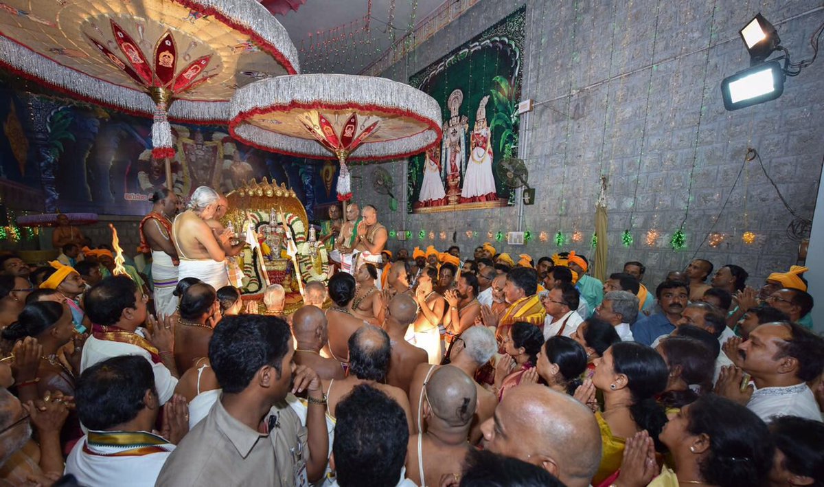 Honoured to offer 'Pattu Vastralu' to Lord Venkateswara, starting off the magnificent Brahmotsavams at Tirumala.