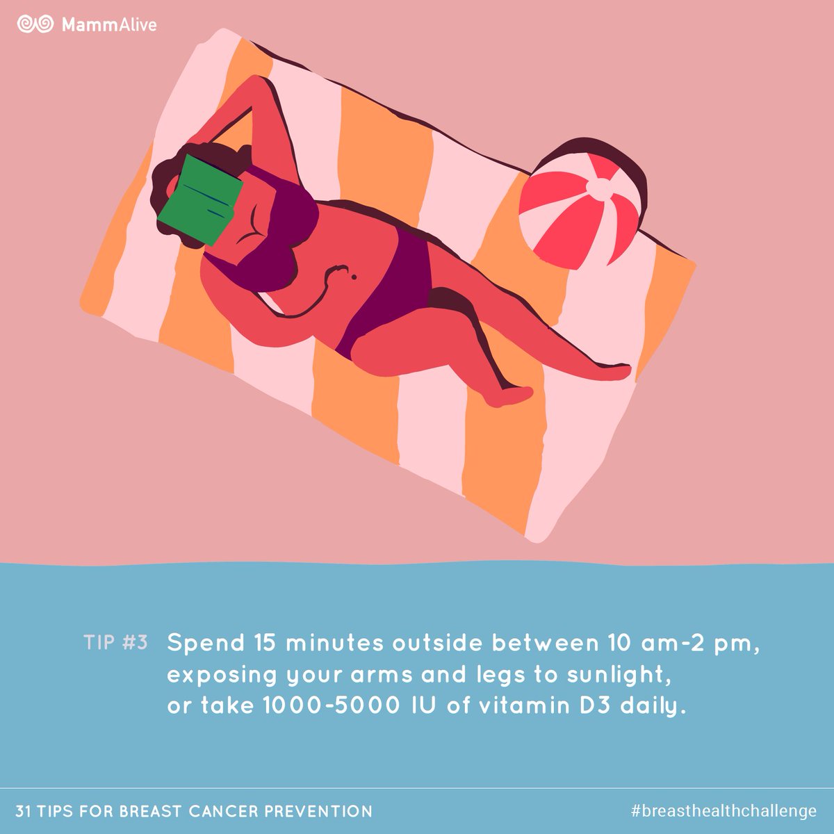 #breasthealthchallenge Tip #3 Have you taken your vitamin D today? mammalivefoundation.org/breast-health-…