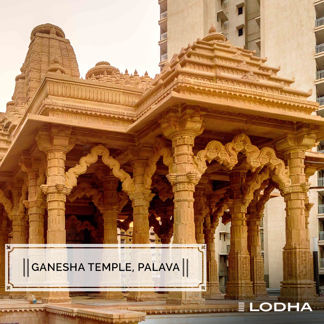 Lodha's tweet photo. The #Ganesha Temple at #Palava has been influenced by Maru Gujara, a 1400-year old architectural style. #BuildingABetterLife #DivinityAtHome https://t.co/QBNikZrnU6