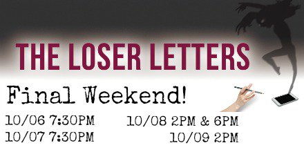 TheLoserLetters's tweet photo. Final block of ticket on sale now! https://t.co/6ZHMVVLwCa @CatholicUniv @HartkeTheatre https://t.co/tW5ctSwHSv