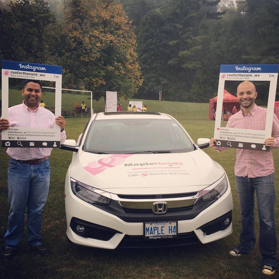 We're happy we were able to take part in the #CIBCRunfortheCure Thanks everyone who came out &amp; supported #MapleHonda #BreastCancerAwareness