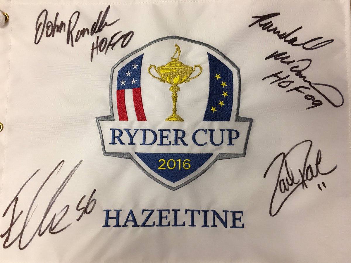 RT to enter! 

One random fan will get this #RyderCup flag signed by #mnwild's Parise, <a href="/EHaula/">Erik.eth</a> &amp; <a href="/Vikings/">Minnesota Vikings</a>' Randall McDaniel &amp; John Randle.