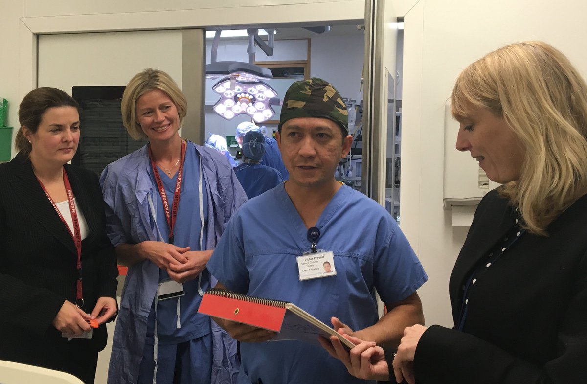 RoyalSurrey's tweet photo. CEO @paulahead_RSCH learning how an initative led by consultant anaethetists from @RoyalSurrey and @ASPHFT is improving patient safety. https://t.co/zx4T3Ks0pk