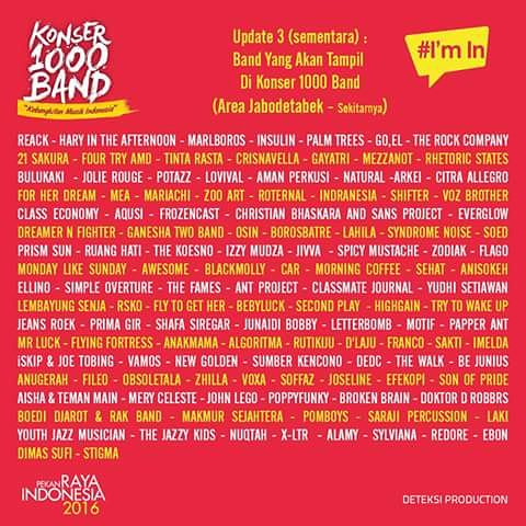 Alhamdulillah Saya tembus manggung di konser 1000 band, liat di picture ini barisan urutan ke 8 = ANISOKEH  ,  :  )