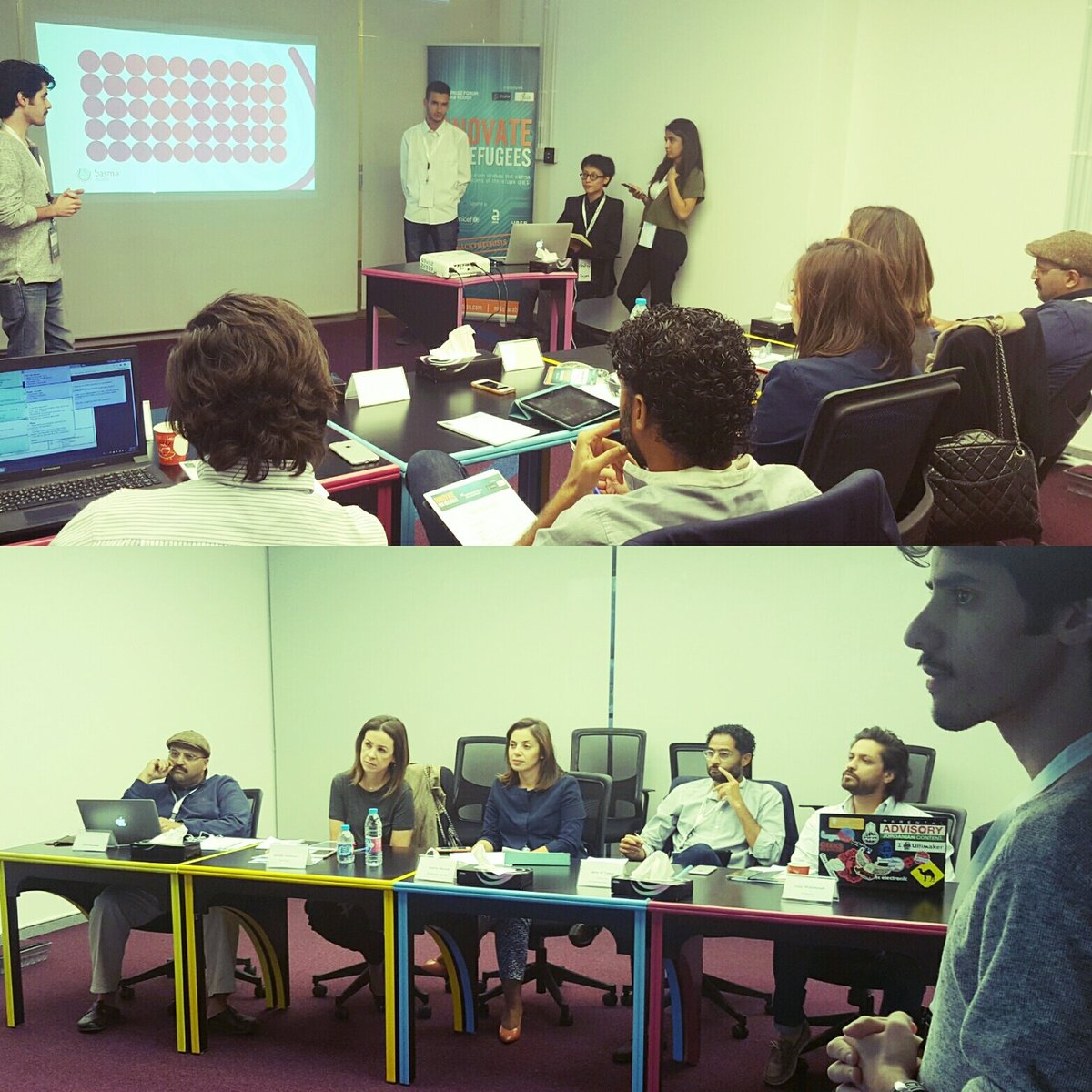 Live photos from behind the doors of the first pitching room. The judges sure have a tough task at hand. #CrackTheCrisis