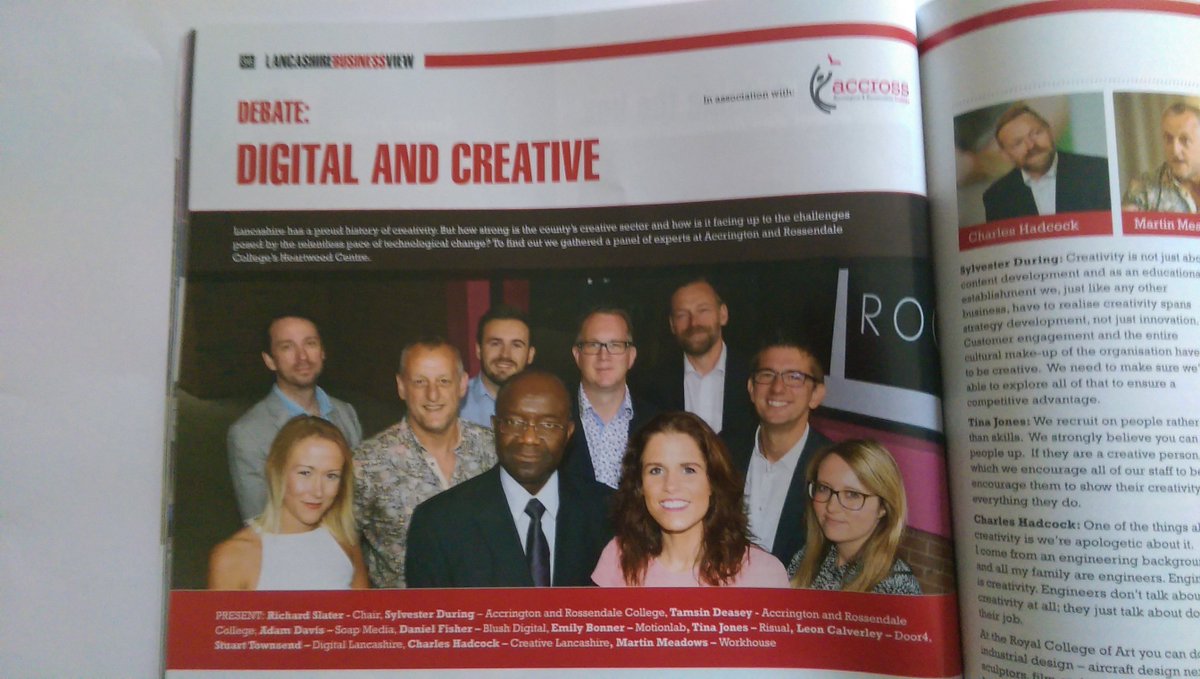 LBVmagazine's tweet photo. Read up on the #Digital &amp; #Creative debate in association with @accrosscollege #LBV70 #Lancashire https://t.co/DHkVu2K8wy